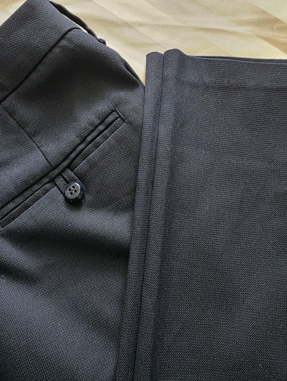 Stile Benetton Black Dress Pants Trousers Men IT 46 / US 32x34 EUC